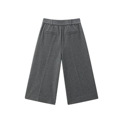 Women's Straight-Leg Wool Cropped Pants