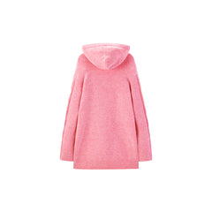 Women's Jacquard Texture Hooded Knit Dress