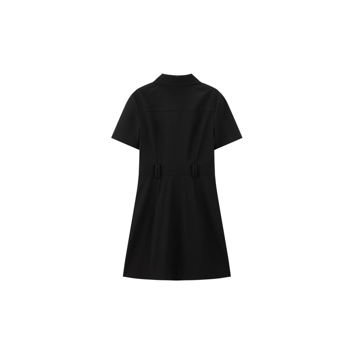 Women's Black High-Waist Utility Dress