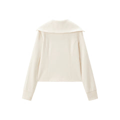 Women's Wide-Lapel Long-Sleeve Knit Cardigan