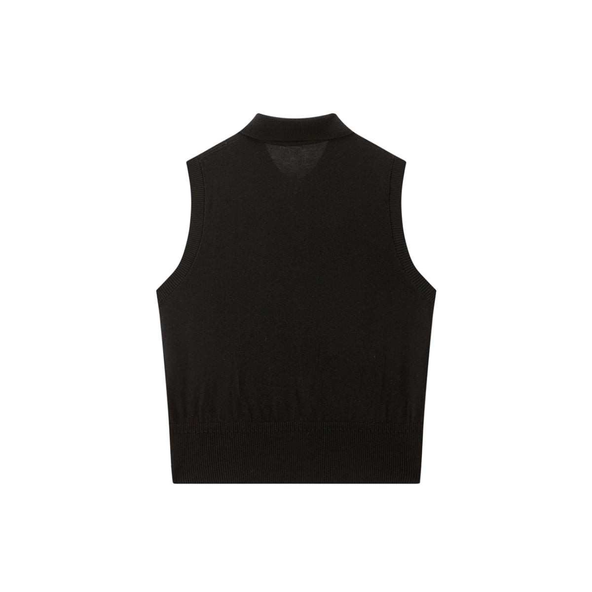 Women's Wool Blend Collared Knit Vest