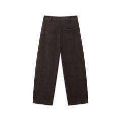 Women's Oversized Chenille Curved-Leg Pants