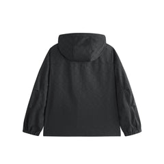 Men's Utility Jacquard Textured Hooded Jacket