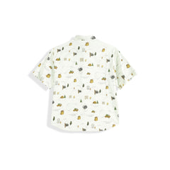Men's Cotton Short-Sleeve Shirt with Allover Print