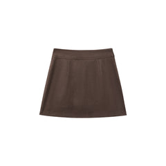 Women's Faux Suede A-Line Mini Skirt
