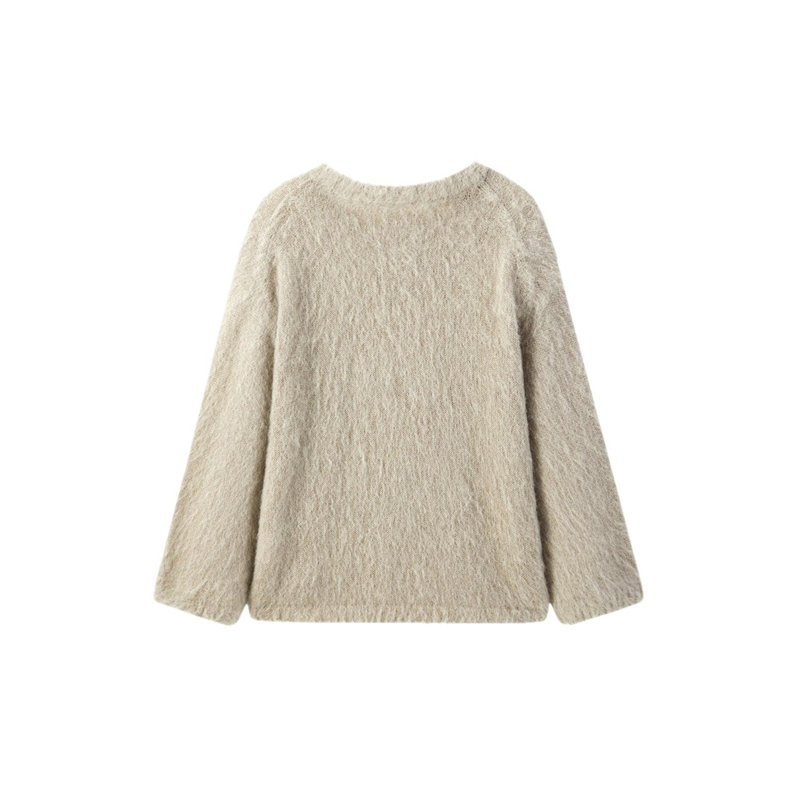 Women's Coffee Textured Knit Pullover