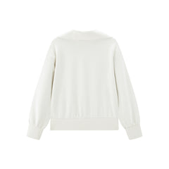 Women's Slim Shawl Collar Pullover Sweatshirt
