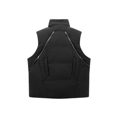 Men's Stand-Collar Zip-Detail Down Vest