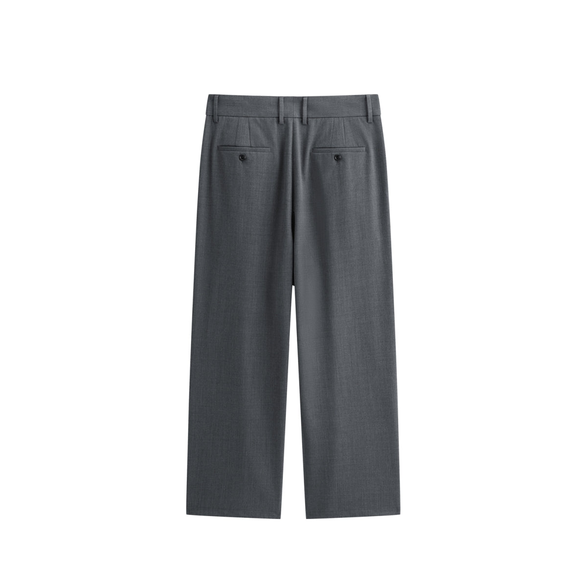 Men's Grey Relaxed Tapered Suit Pants