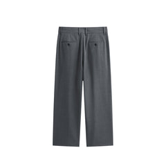 Men's Grey Relaxed Tapered Suit Pants