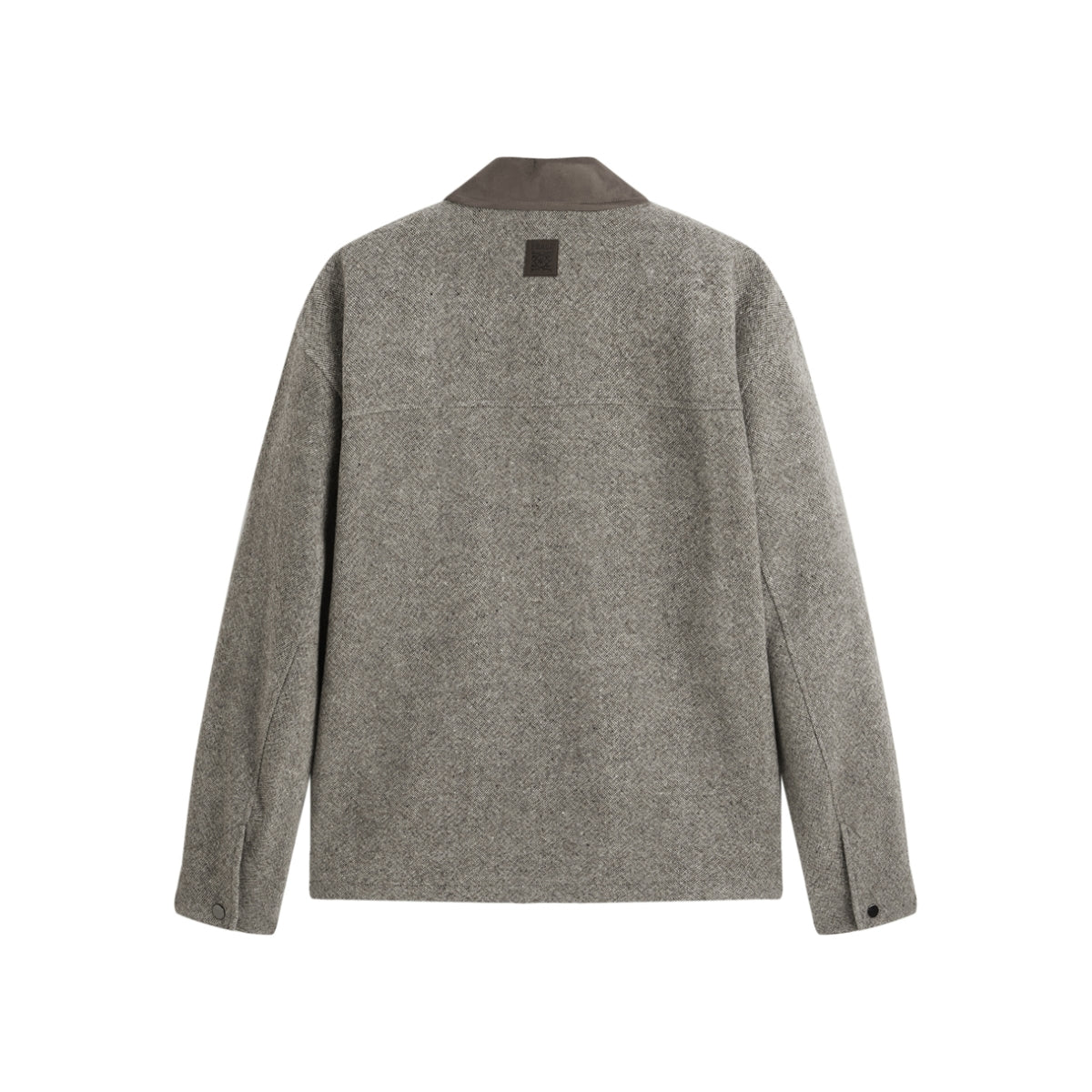 Men's Tweed Tailored Jacket with Faux Suede Collar