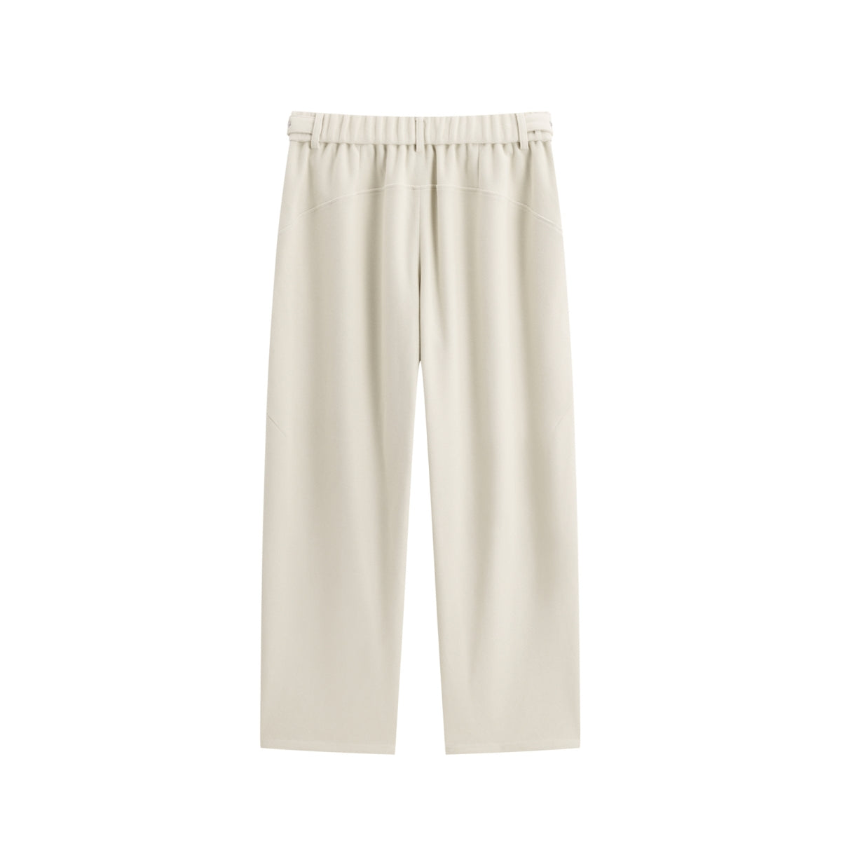 Men's Beige Textured Wide-Leg Sweatpants