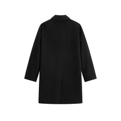 Men's Black Wool-Blend Coat