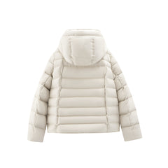 Women's Solid Quilted Oversized Hooded Down Jacket