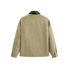 Men's Vintage Tweed-Texture Quilted Jacket