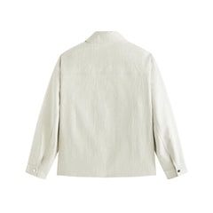 Men's Faux Suede Textured Jacquard Jacket