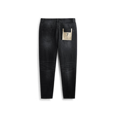 Men's Cashmere-Blend Fleece-Lined Tapered Jeans