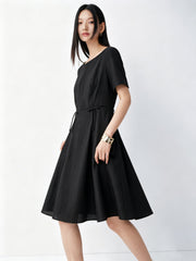 Women's sculptural A-line dress