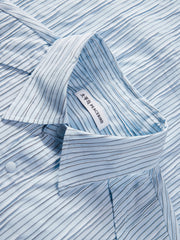 Men's striped short-sleeved shirt