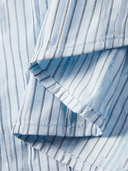 Men's striped short-sleeved shirt