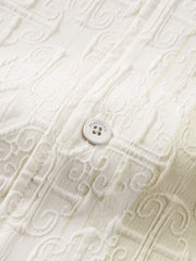 Men's Casual Textured Jacquard Shirt