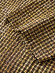 Men's plaid short-sleeve shirt