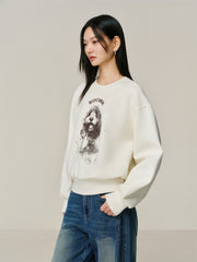 Women's Puppy Graphic Pullover Sweatshirt
