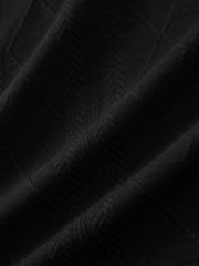 Men's Textured Jacquard Knit Polo Shirt