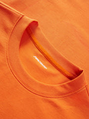Men's Casual Orange Printed  T-Shirt