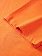 Men's Casual Orange Printed  T-Shirt