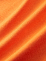 Men's Casual Orange Printed  T-Shirt