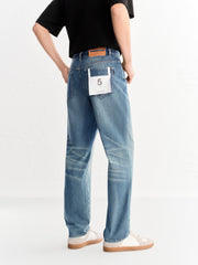 Men's casual vintage slightly stretchy jeans