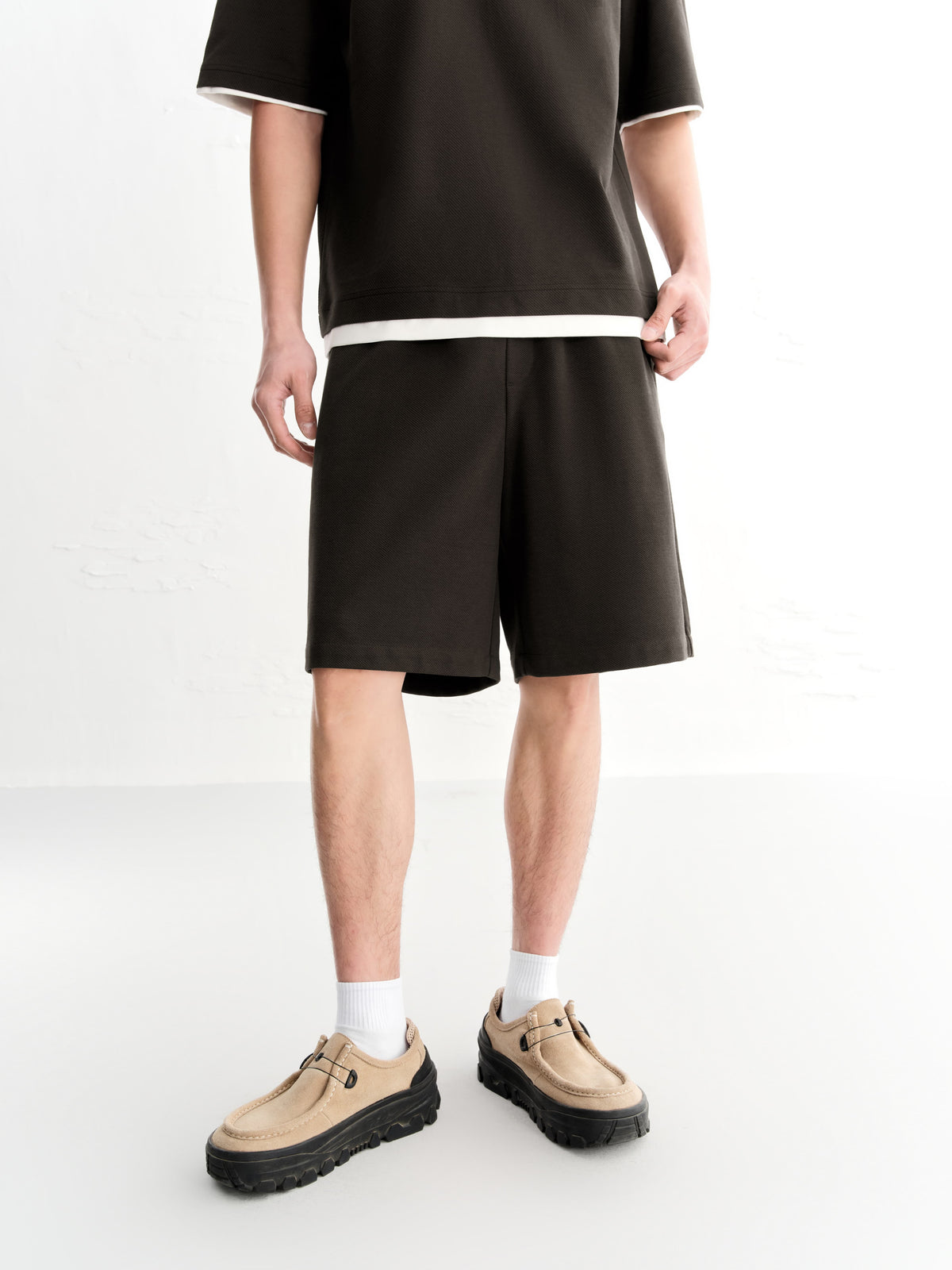 Men's Embroidered Five-Point Casual Pants