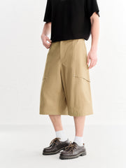 Men's Casual Loose Straight Mid-Length Pants