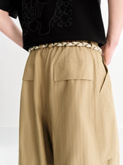 Men's Casual Loose Straight Mid-Length Pants