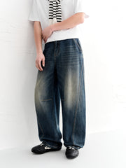 Men's Casual Loose Fit Straight Jeans