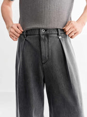 Men's casual vintage loose jeans