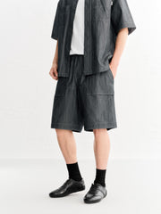Men's Casual Denim-Look Capri Pants
