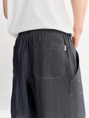 Men's Casual Denim-Look Capri Pants