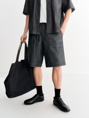 Men's Casual Denim-Look Capri Pants