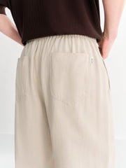 Men's Casual Linen-Texture Wide-Leg Pants