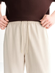 Men's Casual Linen-Texture Wide-Leg Pants