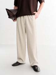 Men's Casual Linen-Texture Wide-Leg Pants