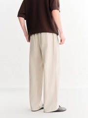 Men's Casual Linen-Texture Wide-Leg Pants