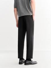 Men's Casual Stretch Black Cropped Pants