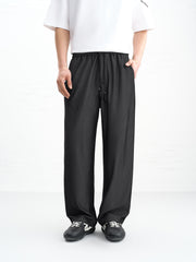 Men's Drawstring Straight-Leg Draped Pants