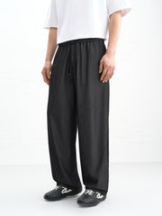 Men's Drawstring Straight-Leg Draped Pants
