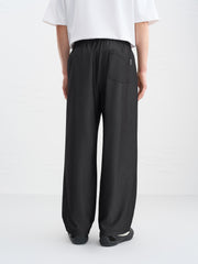 Men's Drawstring Straight-Leg Draped Pants