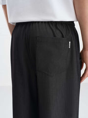 Men's Drawstring Straight-Leg Draped Pants
