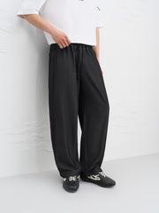 Men's Drawstring Straight-Leg Draped Pants